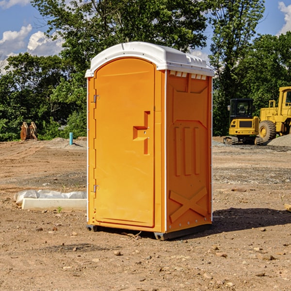 how often are the portable restrooms cleaned and serviced during a rental period in Wall